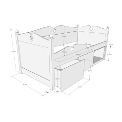 Детская кровать Bella 90x200