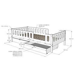 Кровать детская Lars 90x200