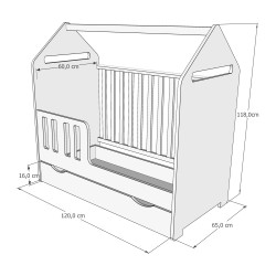 Кровать для новорожденного House с ящиком